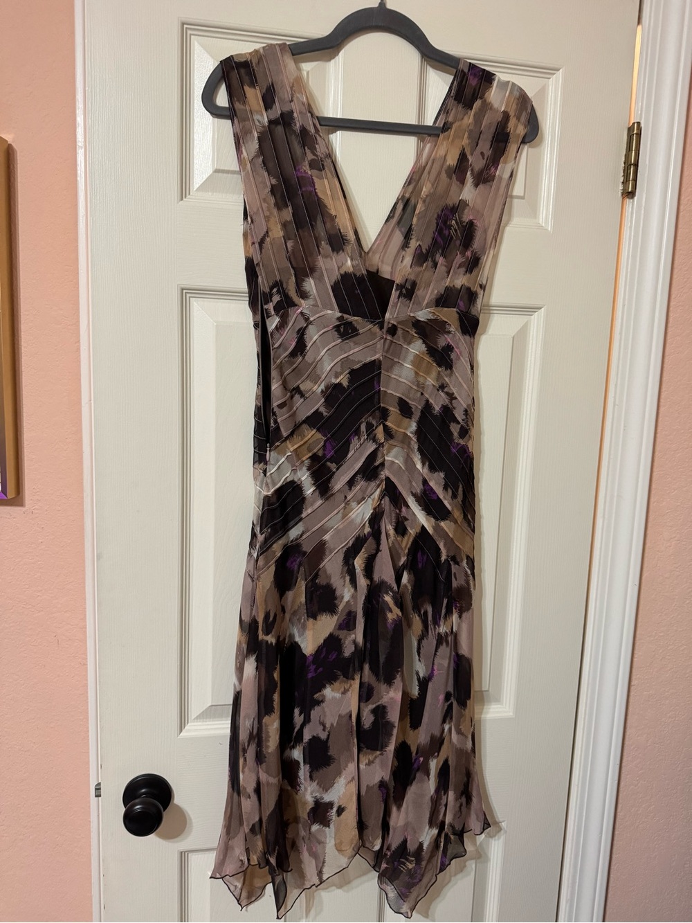 Vintage Diane von Furstenberg Silk Leopard Print Dress Sz 4